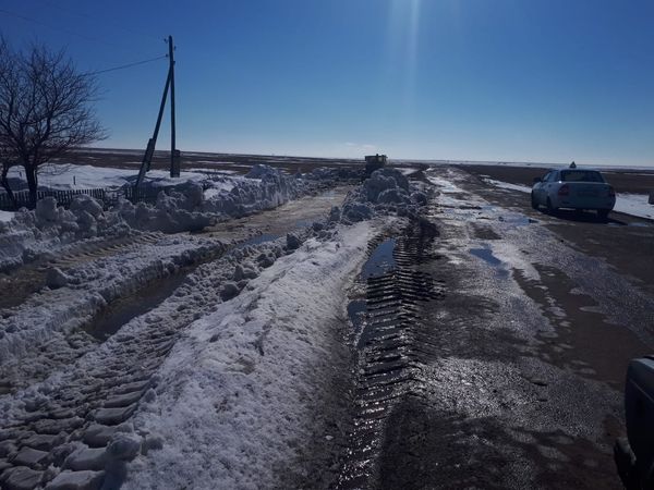 В населенных пунктах сельского округа очистка от снега улиц